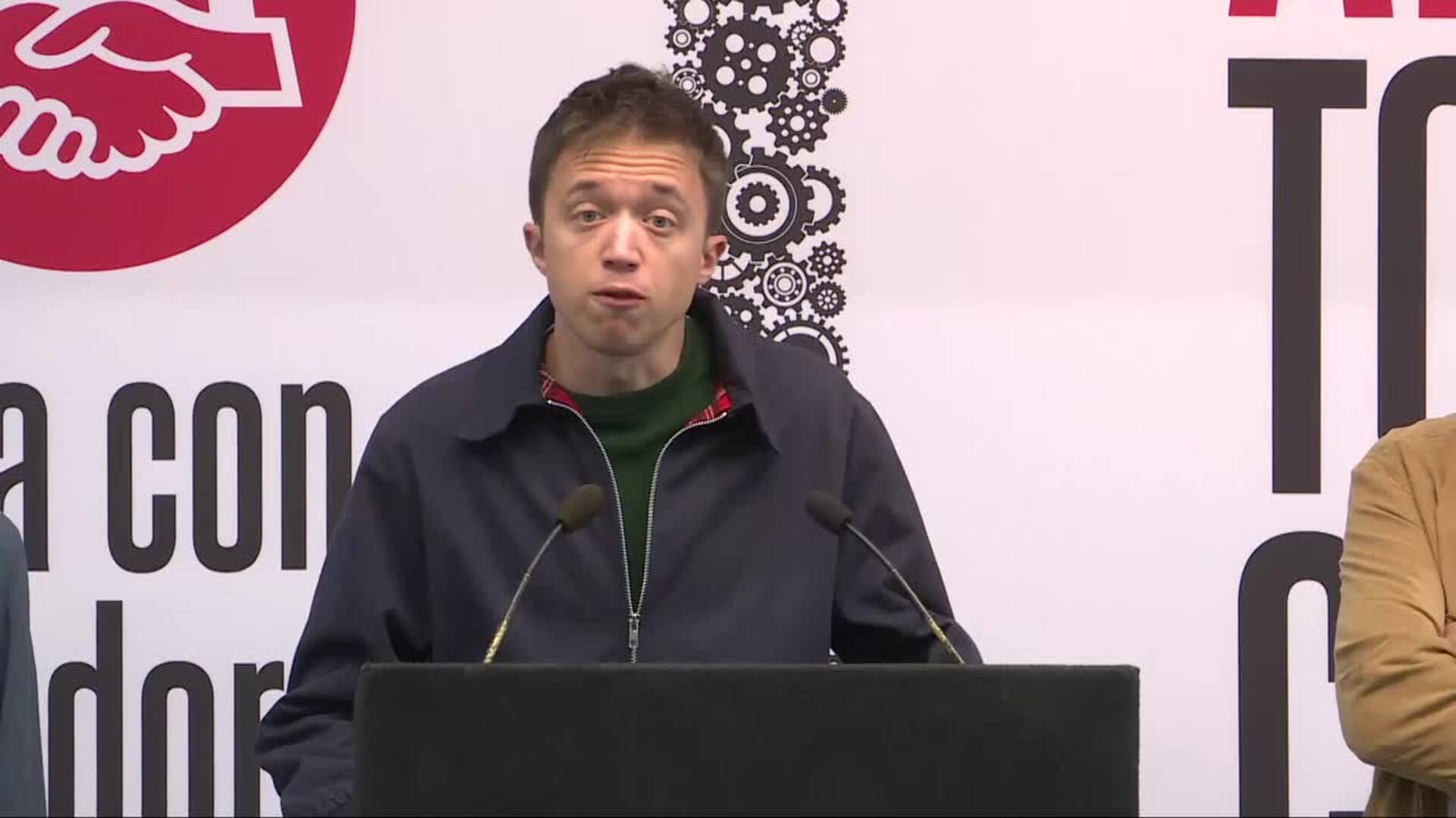 Errejón sitúa las 32 horas y la industrialización verde como los desafíos más relevantes