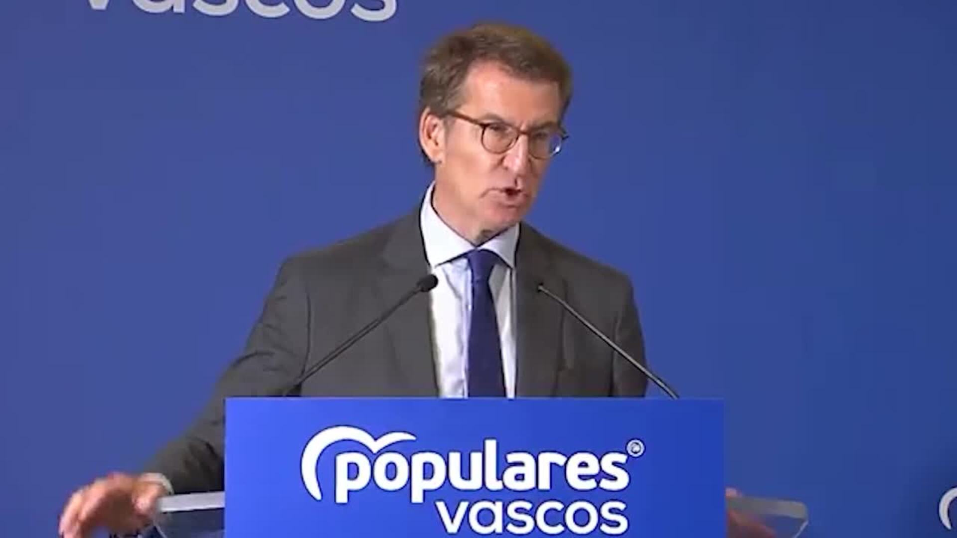 Feijóo defiende un proyecto común para Euskadi y España