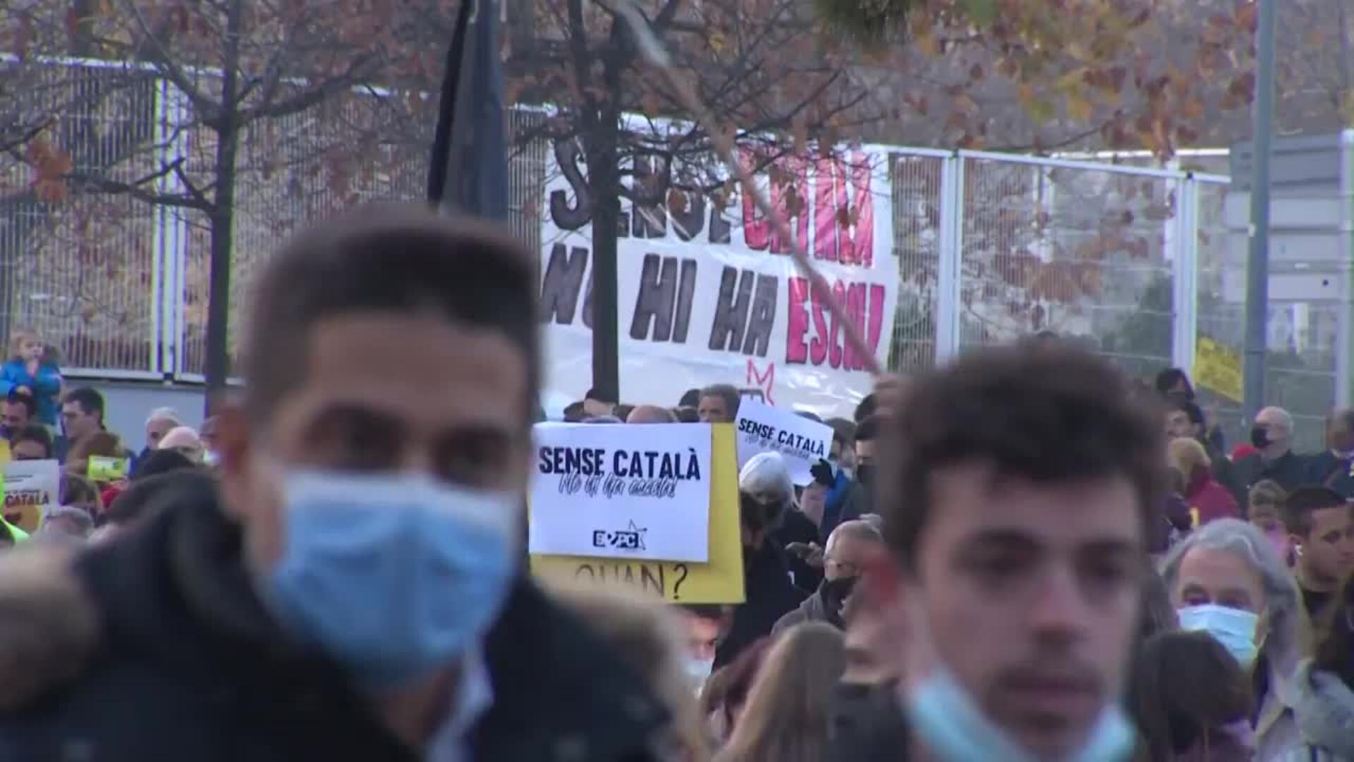 Manifestación en Canet de Mar contra el 25% de castellano