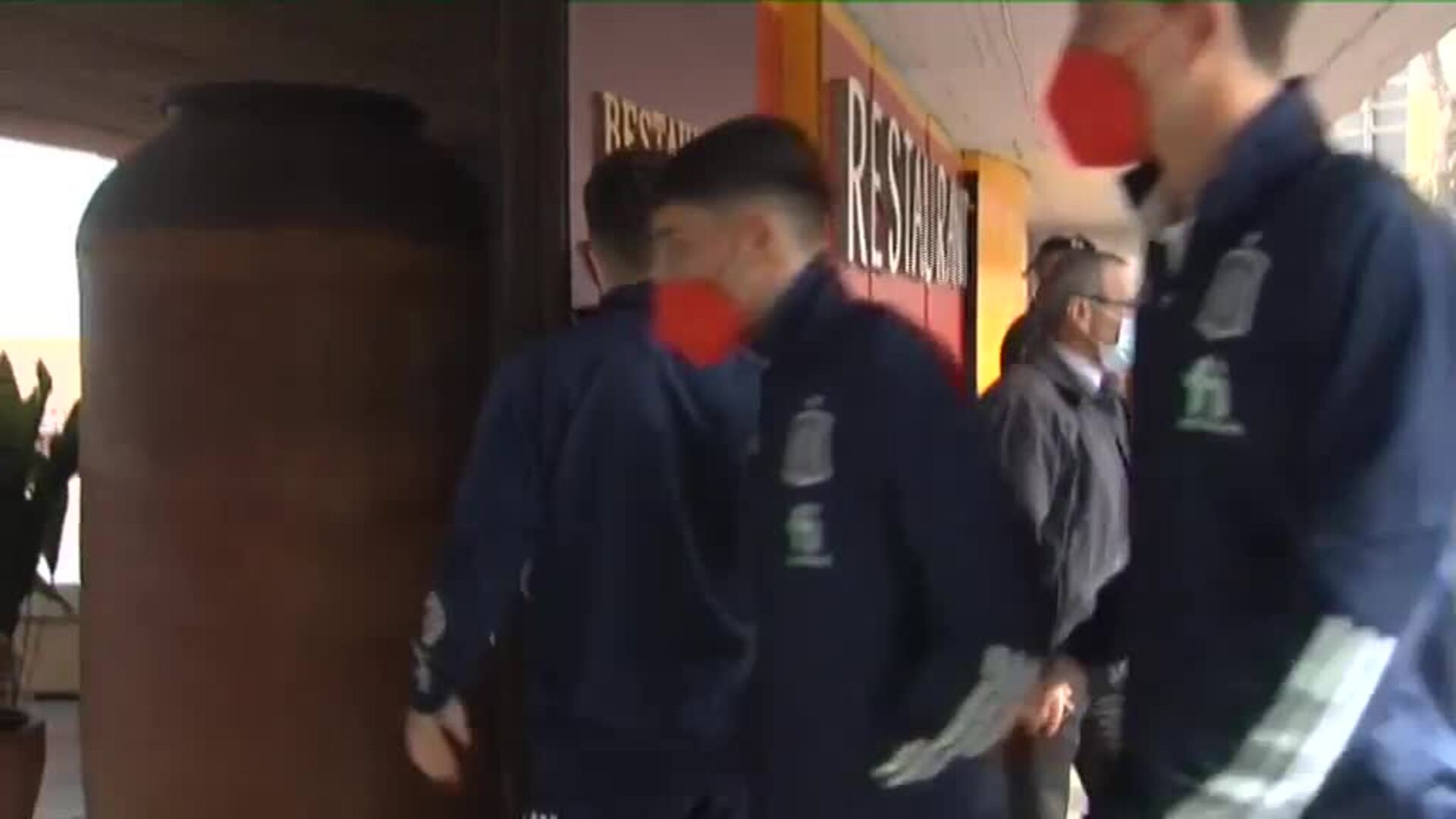 Comida de la selección en Barcelona antes de viajar a La Coruña