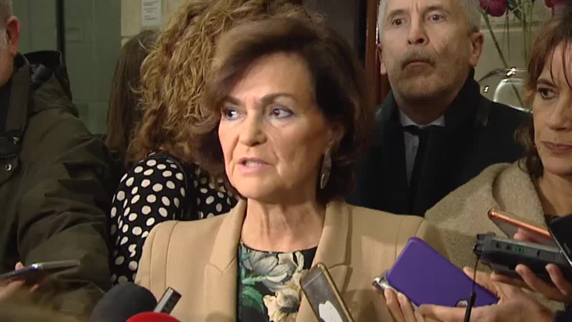 Carmen Calvo: &quot;Esta situación que tenemos que afrontar fue creada por el anterior Gobierno de España&quot;