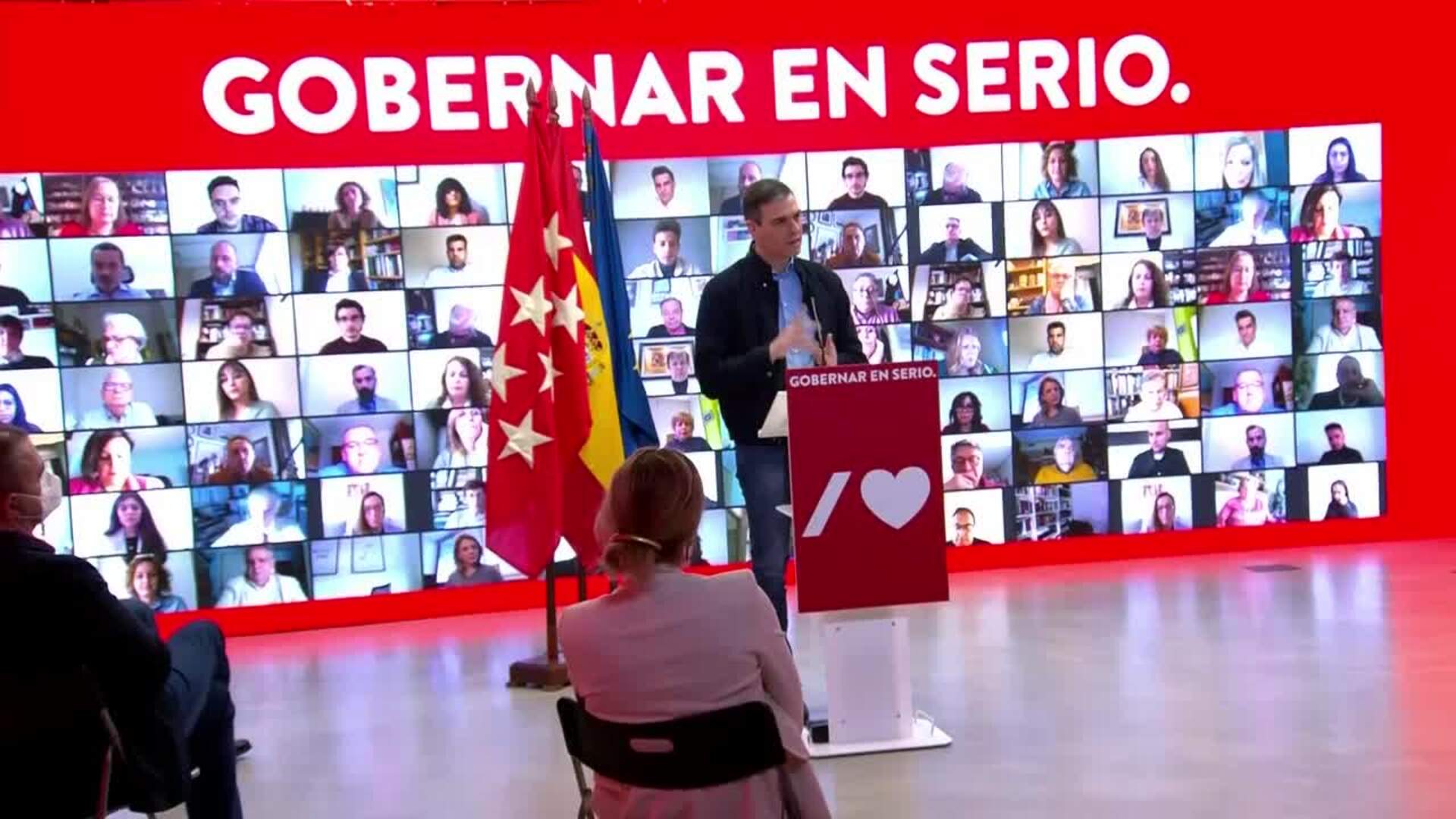 Sánchez condiciona un pacto político en Madrid a la renuncia del &quot;extremismo&quot;