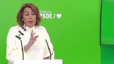 Susana Díaz ve «desconcertante» que la comparen con Iceta para que se retire: «Esto no va de que se quite nadie»