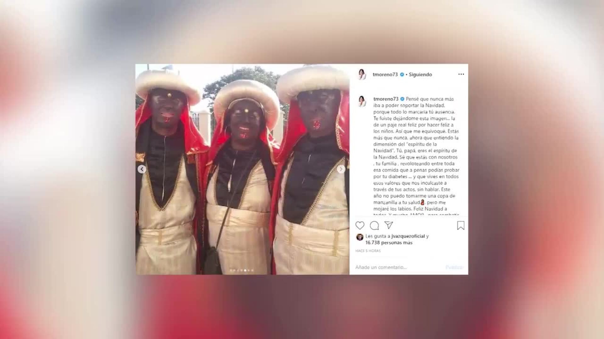 Toñi Moreno celebra la Navidad recordando a su padre