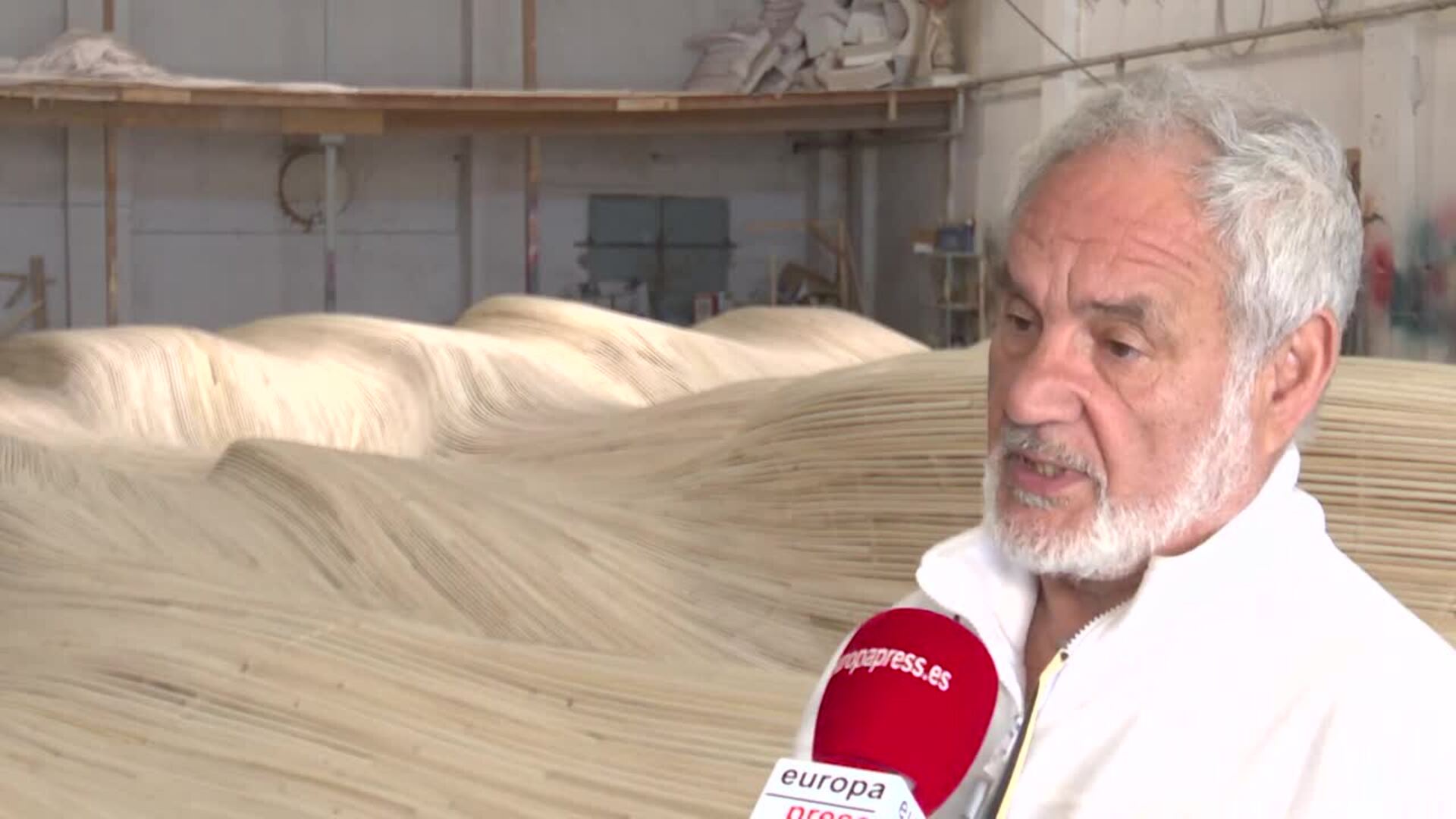 Un mar de vareta cubrirá el techo del pabellón del diseño en Valencia