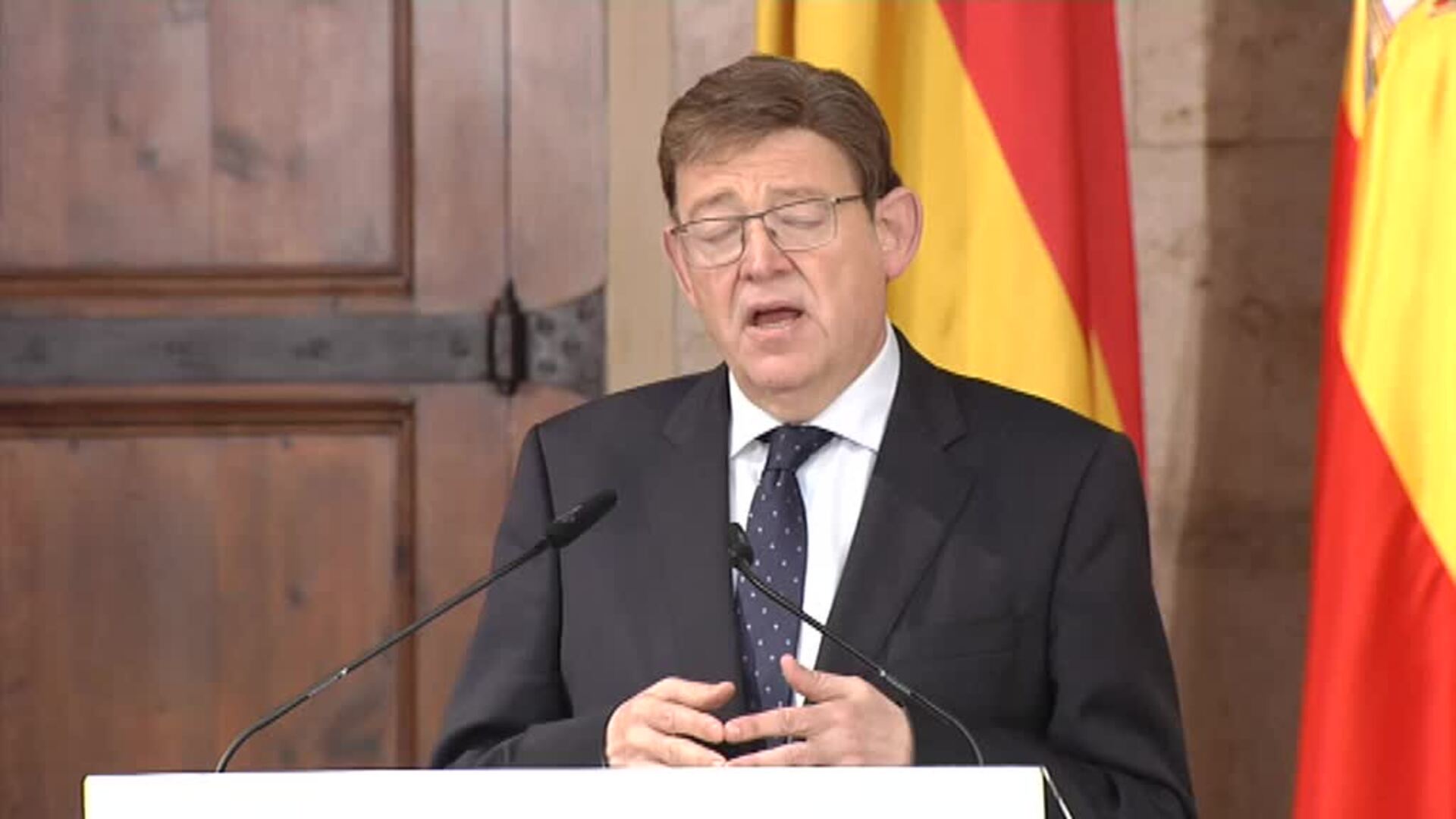 Ximo Puig: «No creo que tenga que decaer aún el toque de queda»