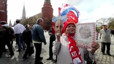 Comunistas celebran en Moscú el 154 aniversario del nacimiento de Lenin
