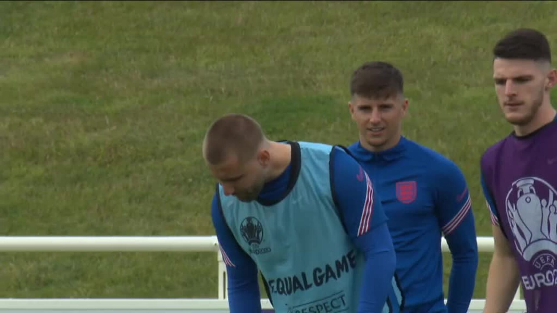 Entrenamiento de Inglaterra el día antes de la gran final de la Eurocopa