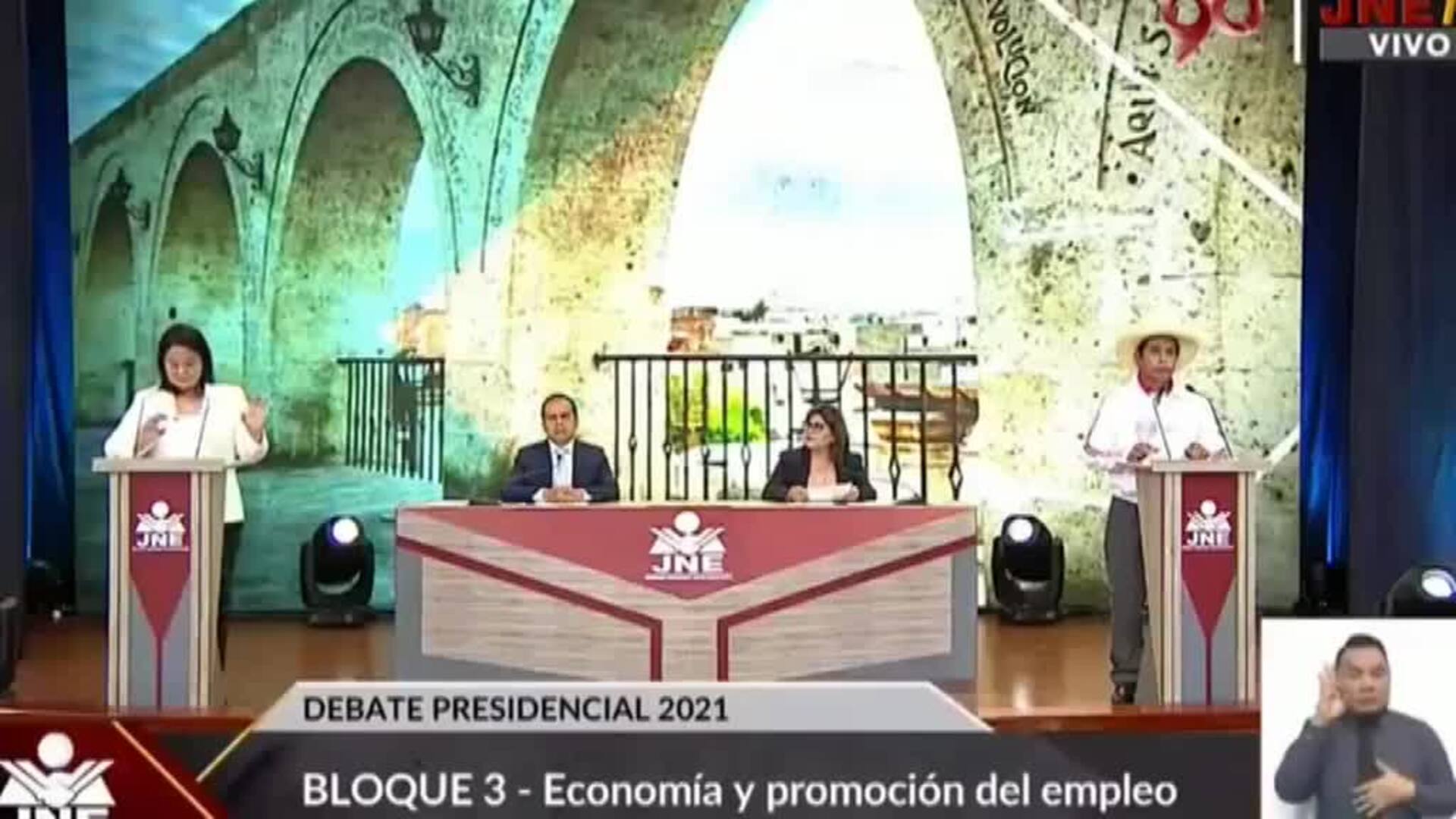 Primer y único debate electoral de los candidatos al Presidencia de Perú empatados en las encuestas