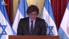 El presidente argentino asegura que la mentalidad 'woke' y el terrorismo llevan a "la desaparición de Occidente"