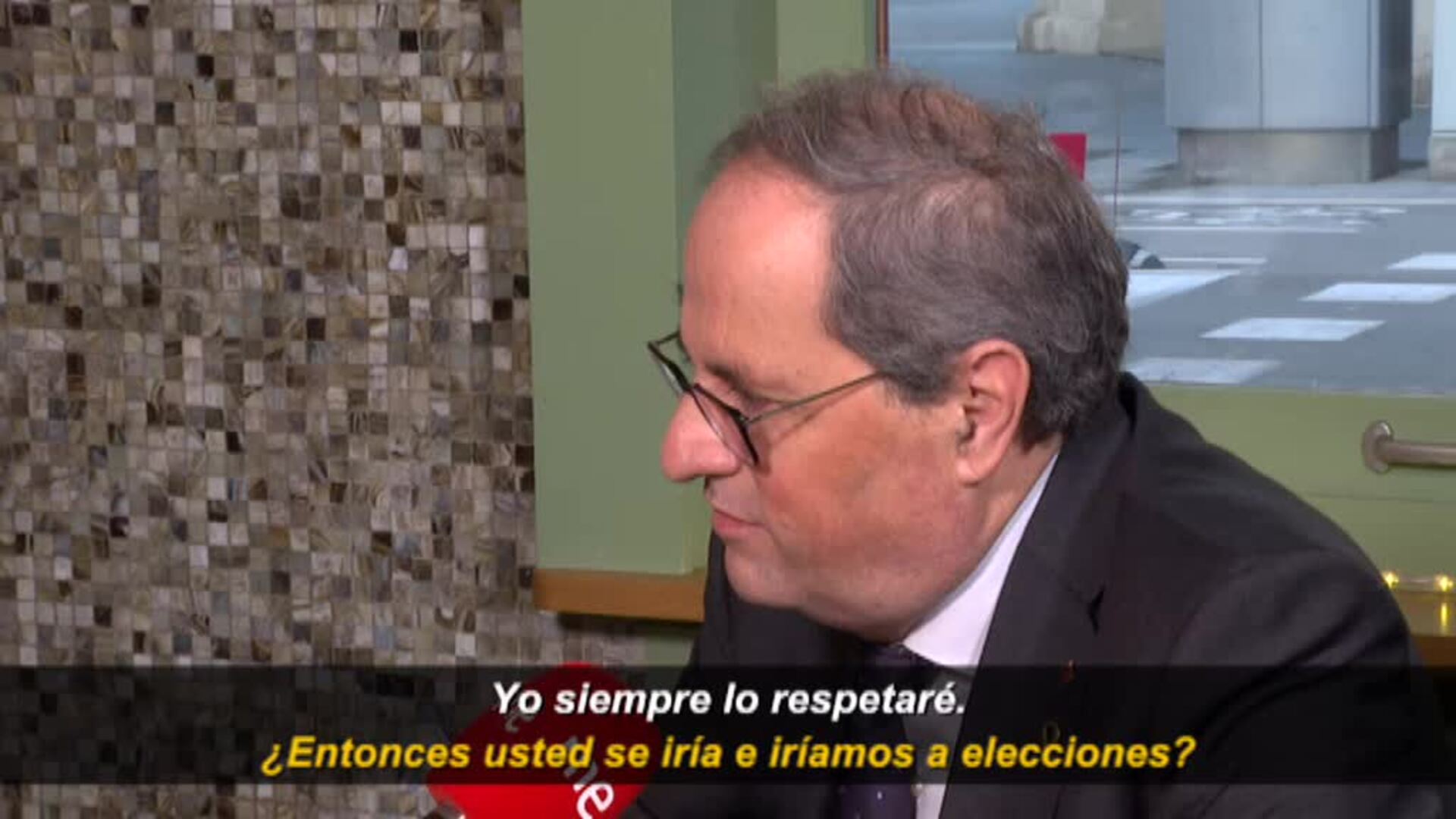 Torra dice que si el Parlament le desautoriza tras sentencia firme del Supremo, convocará elecciones