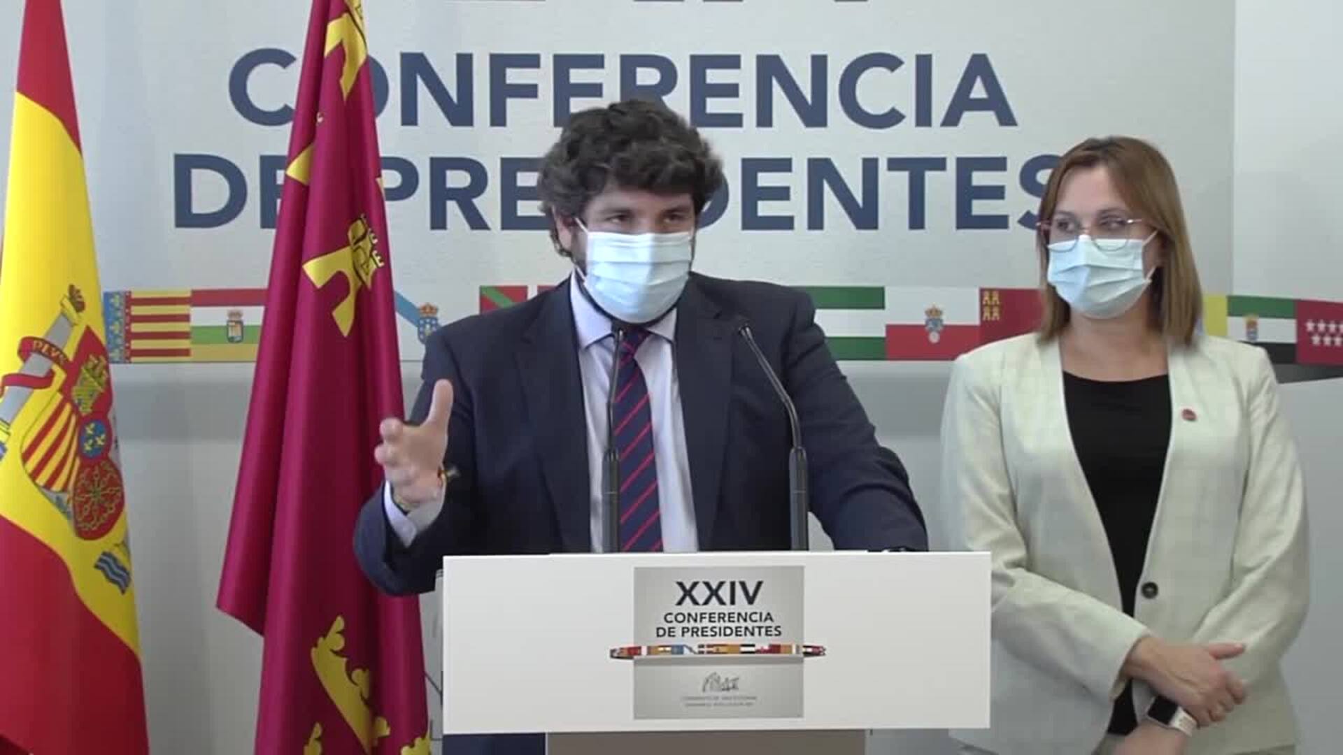 López Miras se muestra &quot;insatisfecho&quot; por la &quot;falta de respuestas en Salamanca