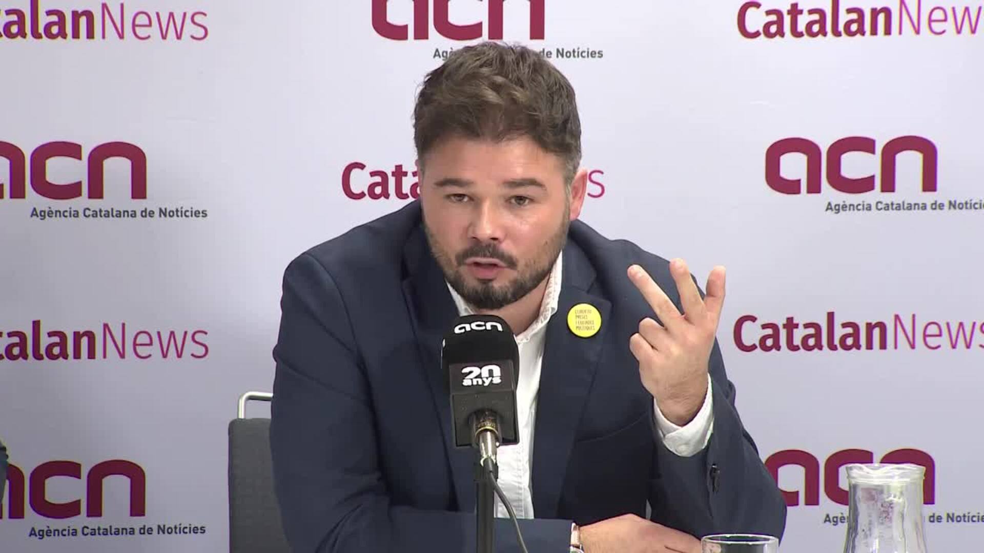 Rufián reitera que con este Sánchez &quot;no se puede hablar&quot;