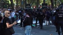 Las protestas propalestinas desbordaron Madrid y obligaron a cancelar el final de la Vuelta