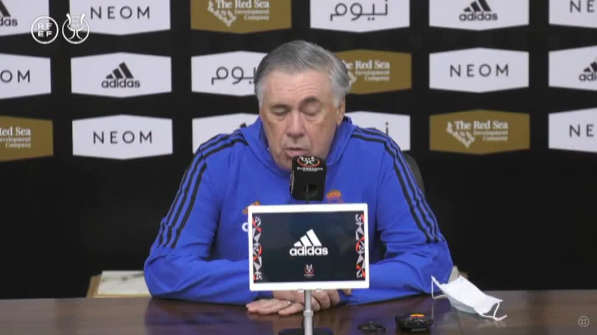 Ancelotti: &quot;Estoy contento de llegar a este partido así&quot;