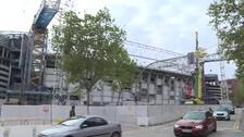 Susto en las obras del Bernabéu por un incendio