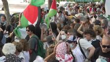Una cacerolada frente a la embajada de Israel pide acabar el "genocidio" en Palestina