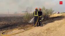 El incendio forestal de Batres se espera que esté controlado en las próximas horas