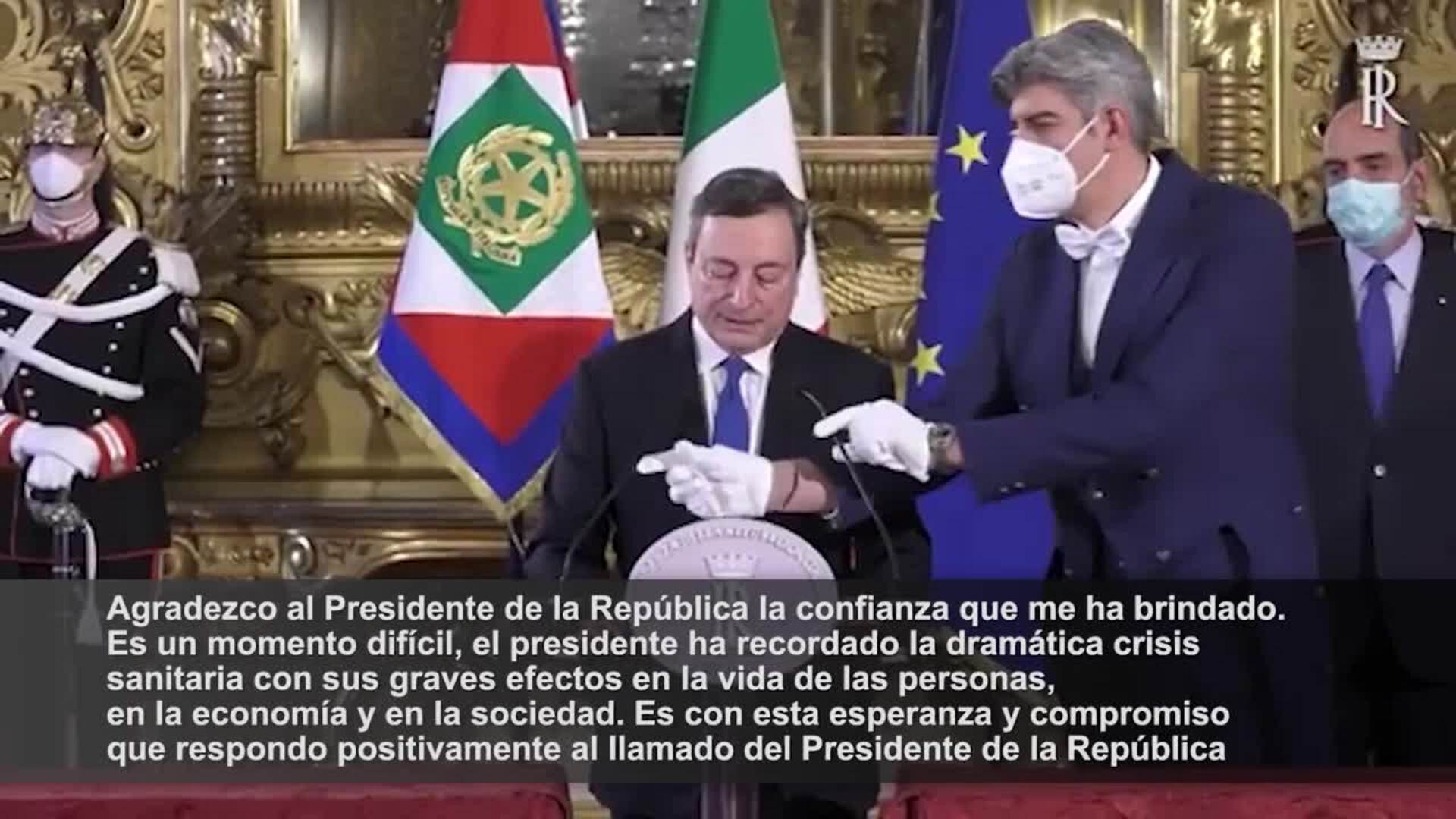 Mattarella encarga a Draghi formar nuevo gobierno en Italia