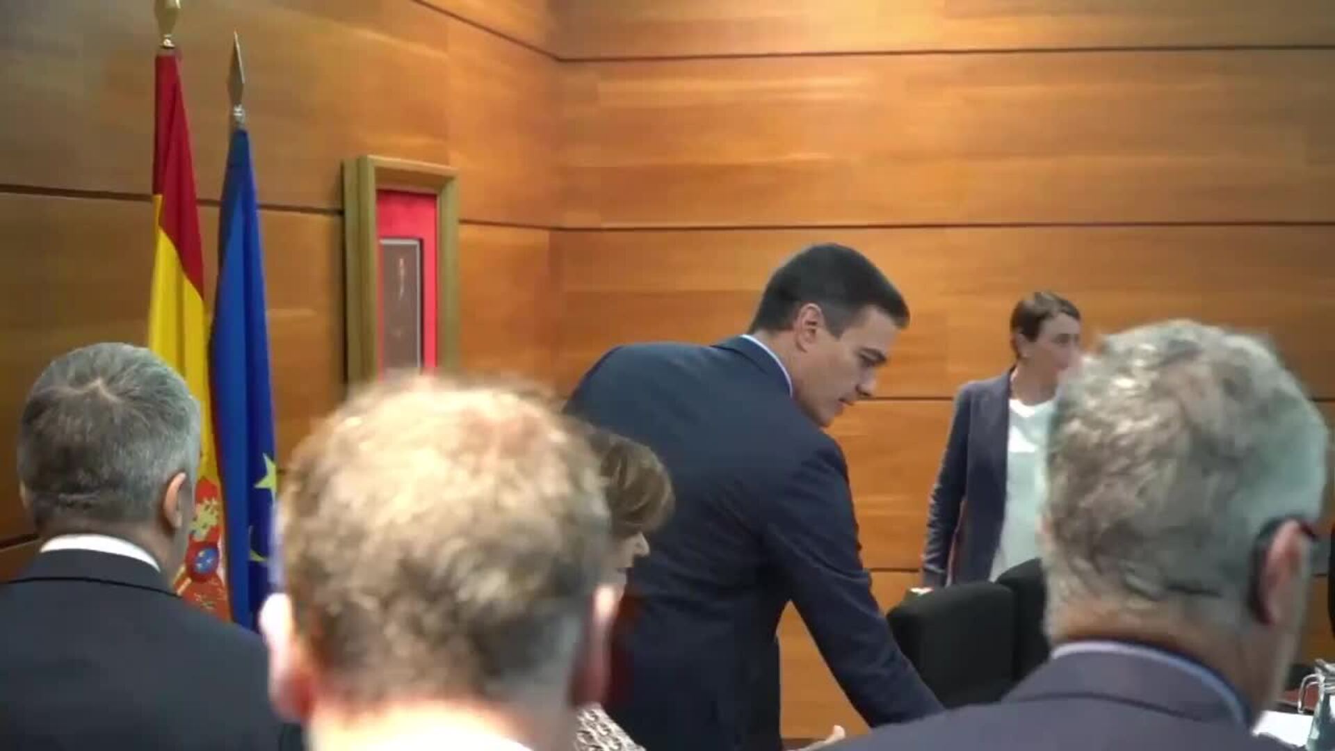 Sánchez en la reunión del comité de seguimiento de la situación en Cataluña