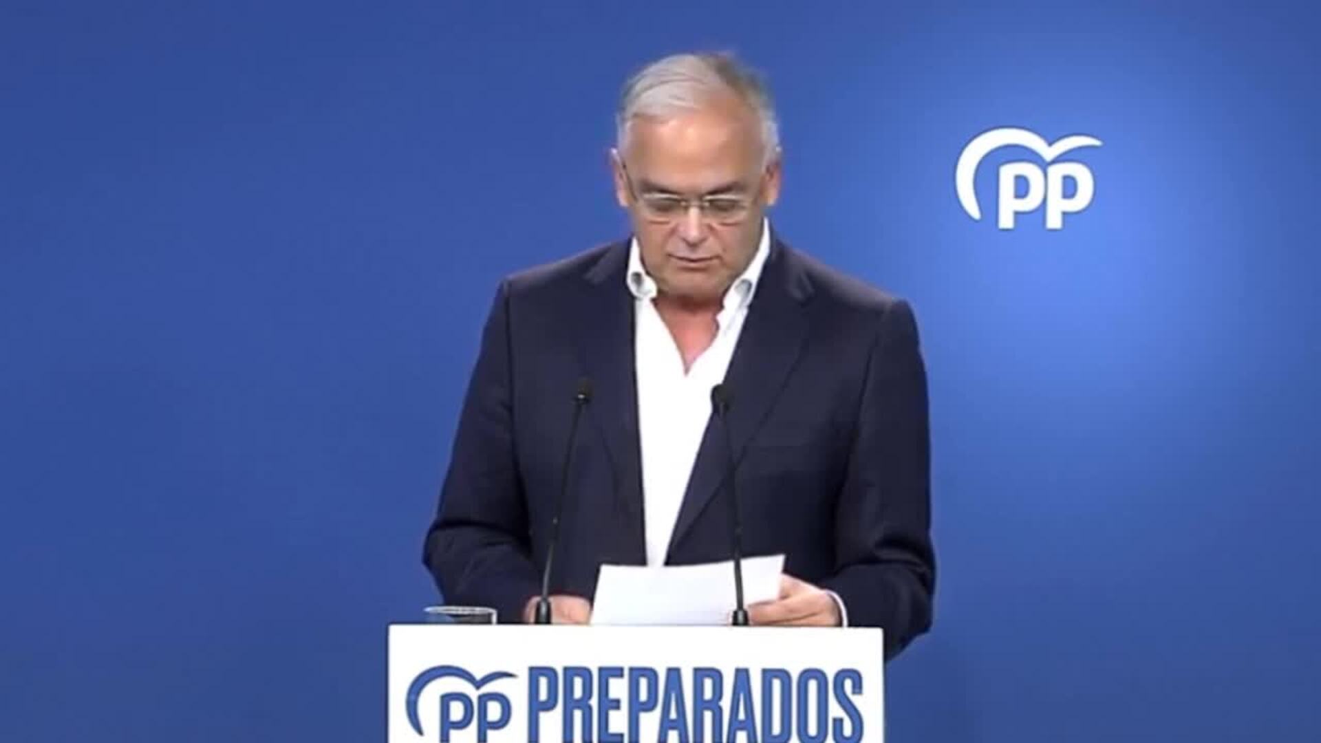 PP urge a Sánchez a explicar los &quot;graves sucesos&quot; de Melilla