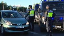 Controles en el último día de puente en Madrid