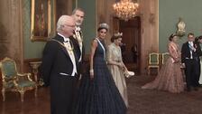 El vestido 'low cost' de Letizia en la cena de gala en Suecia