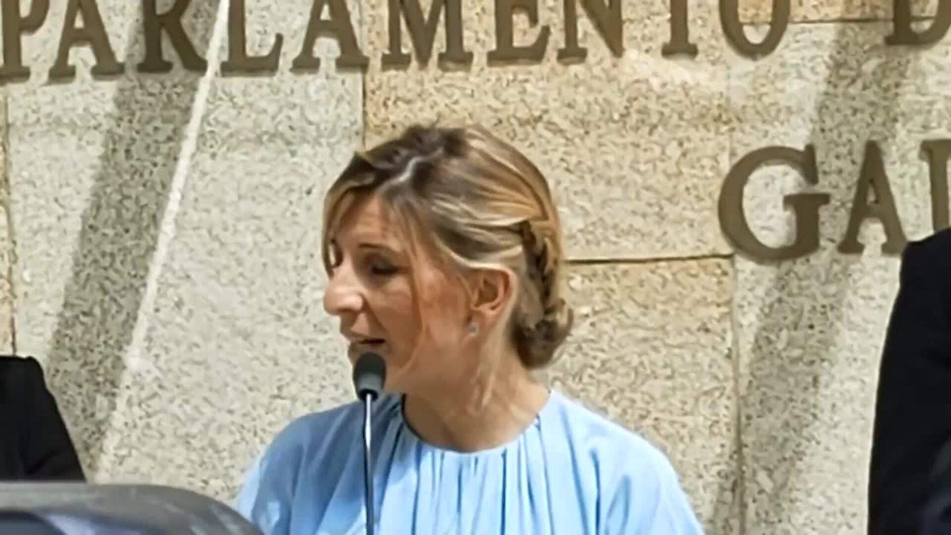 Yolanda Díaz reta a Feijóo a tener un &quot;proyecto autónomo&quot; de la extrema derecha