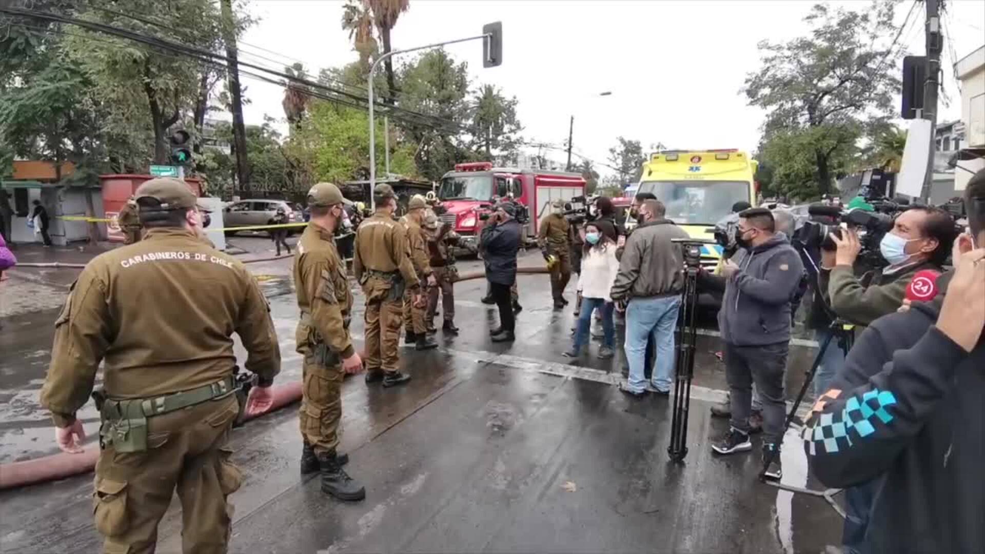 Declarado un incendio en el hospital San Borja Arriarán de Santiago de Chile
