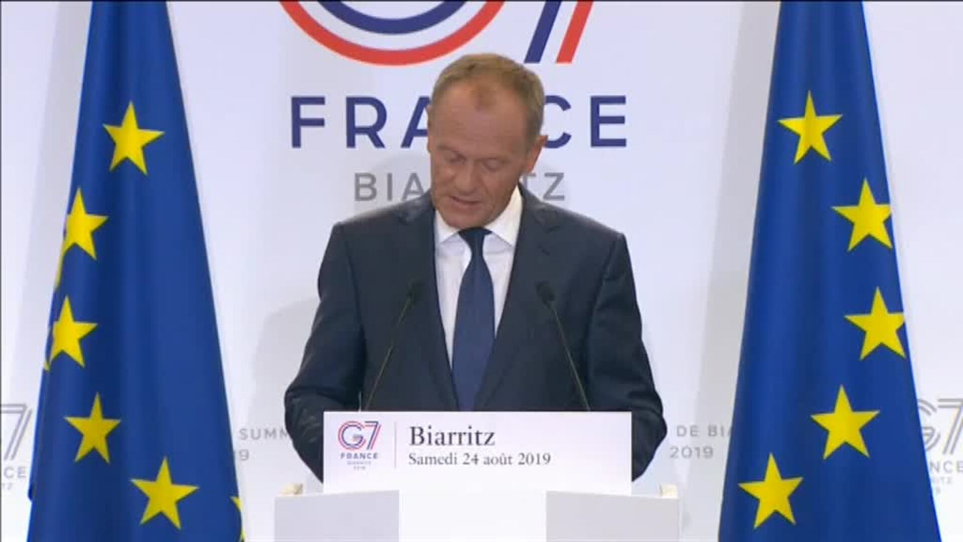 Donald Trump marca el inicio de la cumbre del G-7 en Biarritz