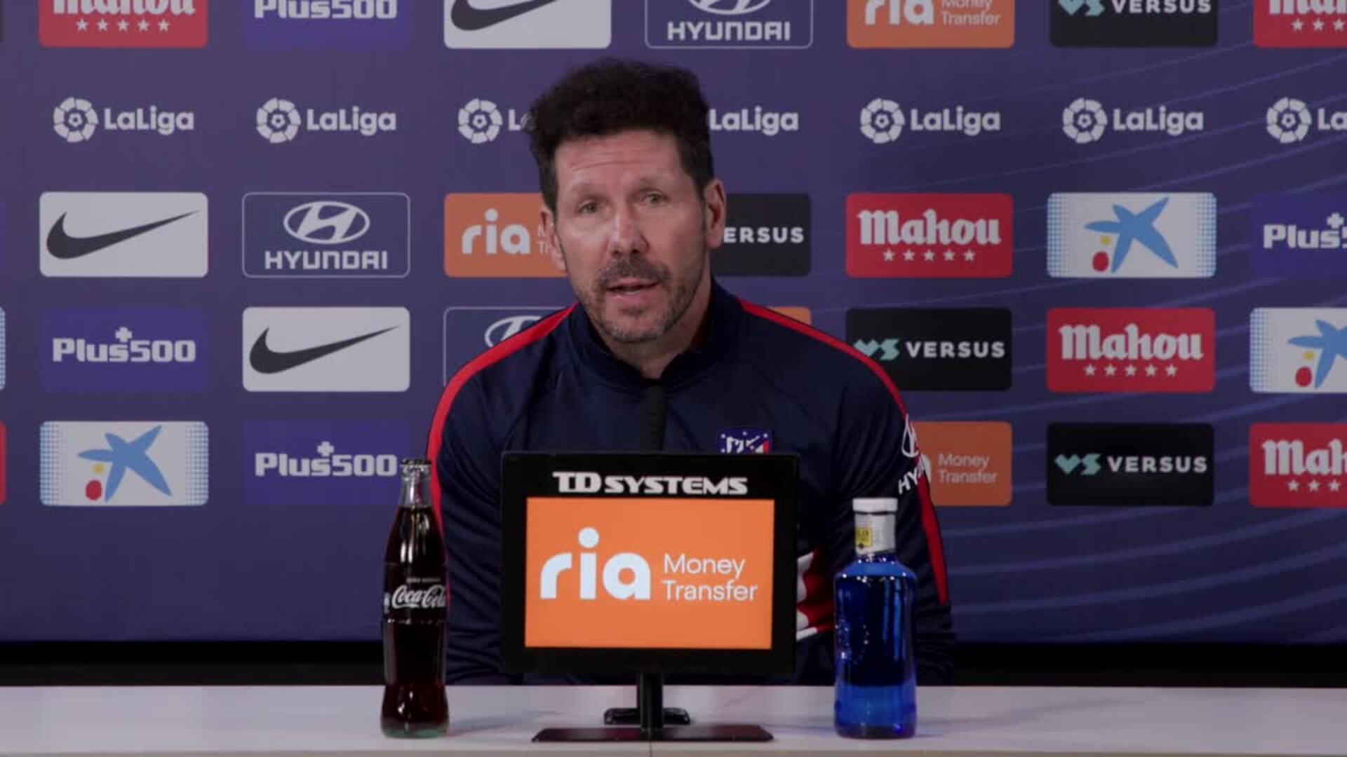 Simeone: &quot;Necesitamos a Joao Félix en su mejor versión&quot;