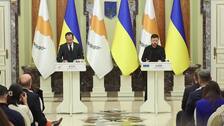Zelenski comparece en Kiev junto a su homólogo de Chipre en una rueda de prensa conjunta