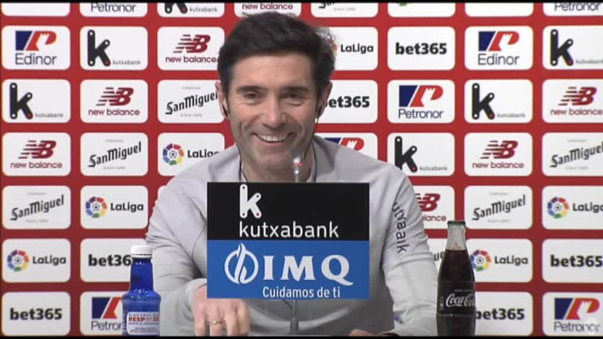 Marcelino: &quot;Si la racha del Athletic es mala, la de su entrenador ni hablamos&quot;