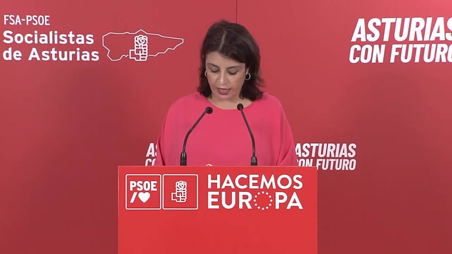 Lastra (PSOE) critica que Feijóo &quot;bendiga&quot; la &quot;corrupción&quot; del PP de Madrid