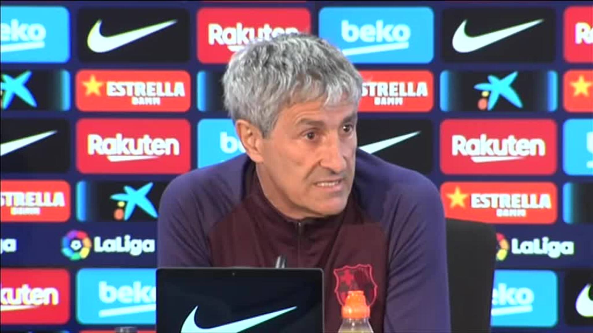 Quique Setién: &quot;Lo único que me preocupa de Eder Sarabia son las formas&quot;