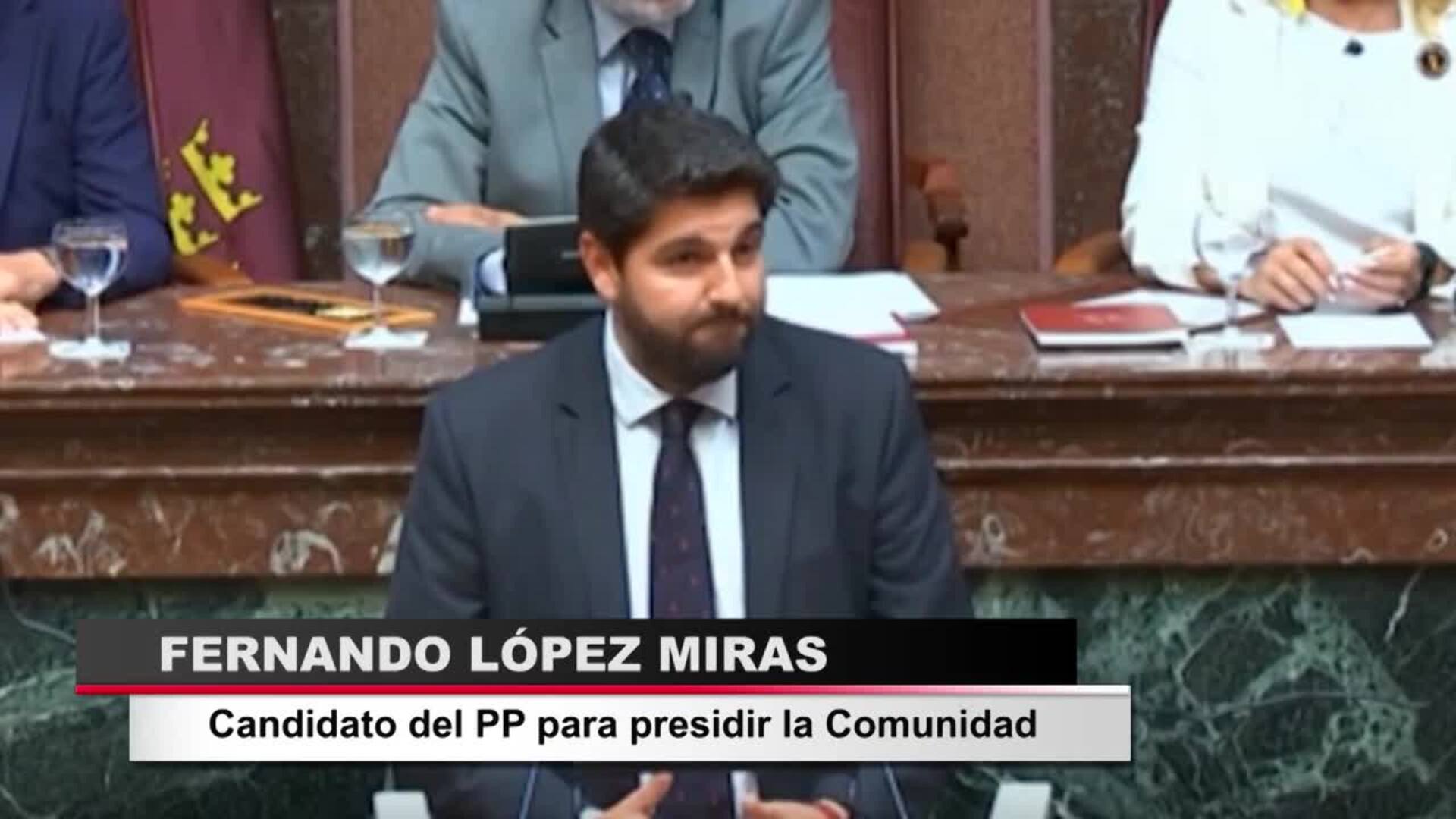 López Miras fracasa para ser investido presidente de Murcia