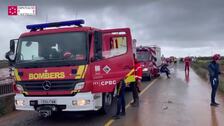 Las fuertes tormentas provocan inundaciones, cortes de tráfico y rescates de conductores en Vinaroz