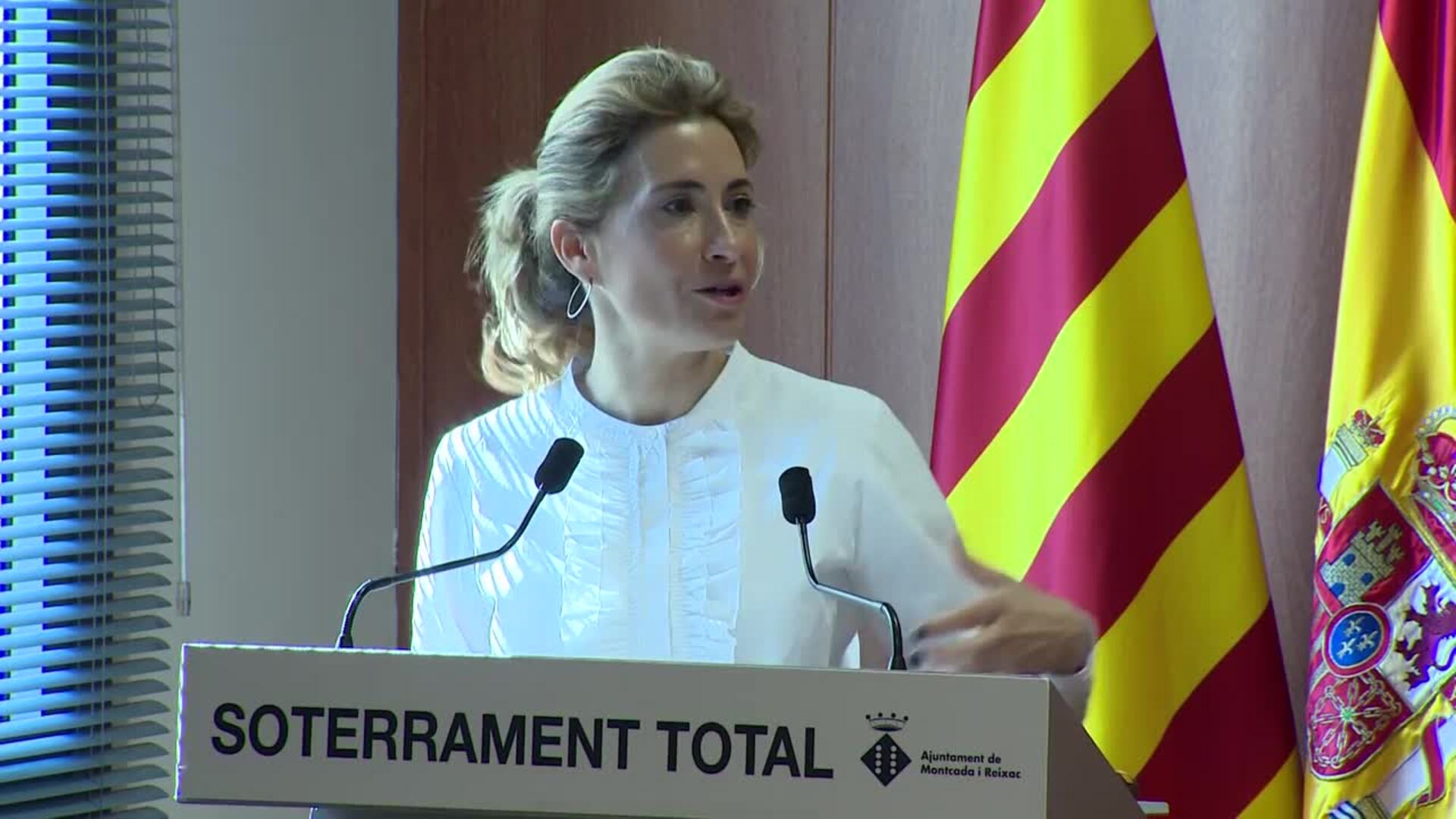 Raquel Sánchez confía en que el soterramiento del tren en Montcada (Barcelona) transforme la ciudad