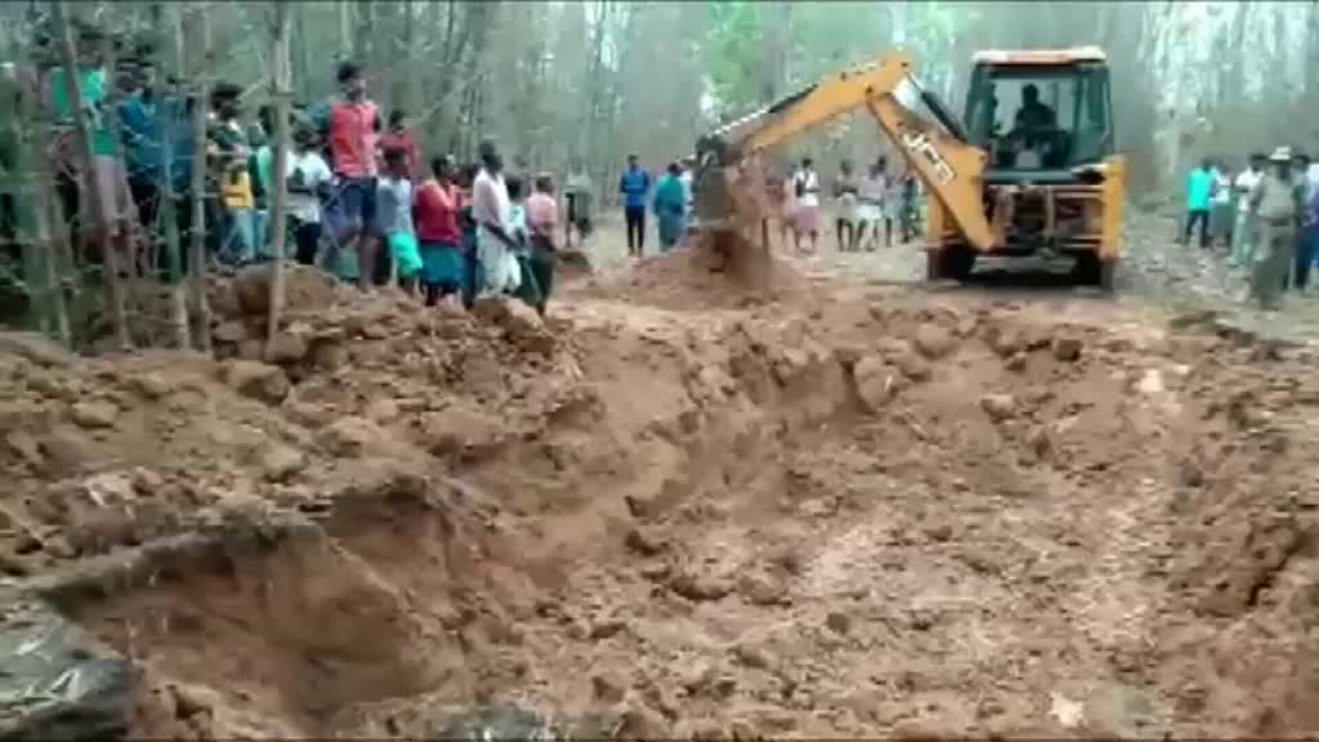 Rescatan en la India a una cría de elefante que había caído al fondo de un pozo