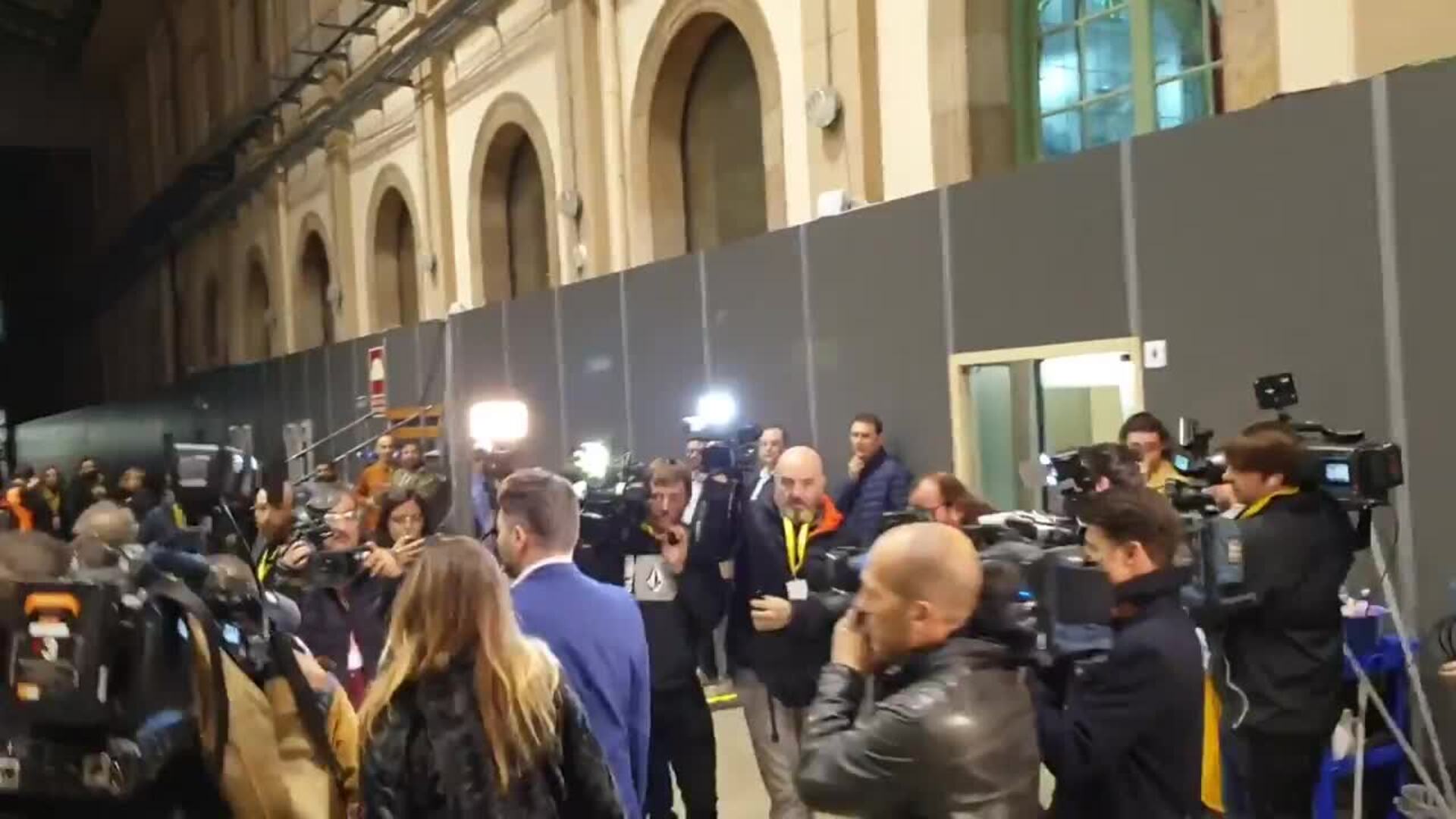 Rufián acude a la Estació del Nord para seguir la noche electoral