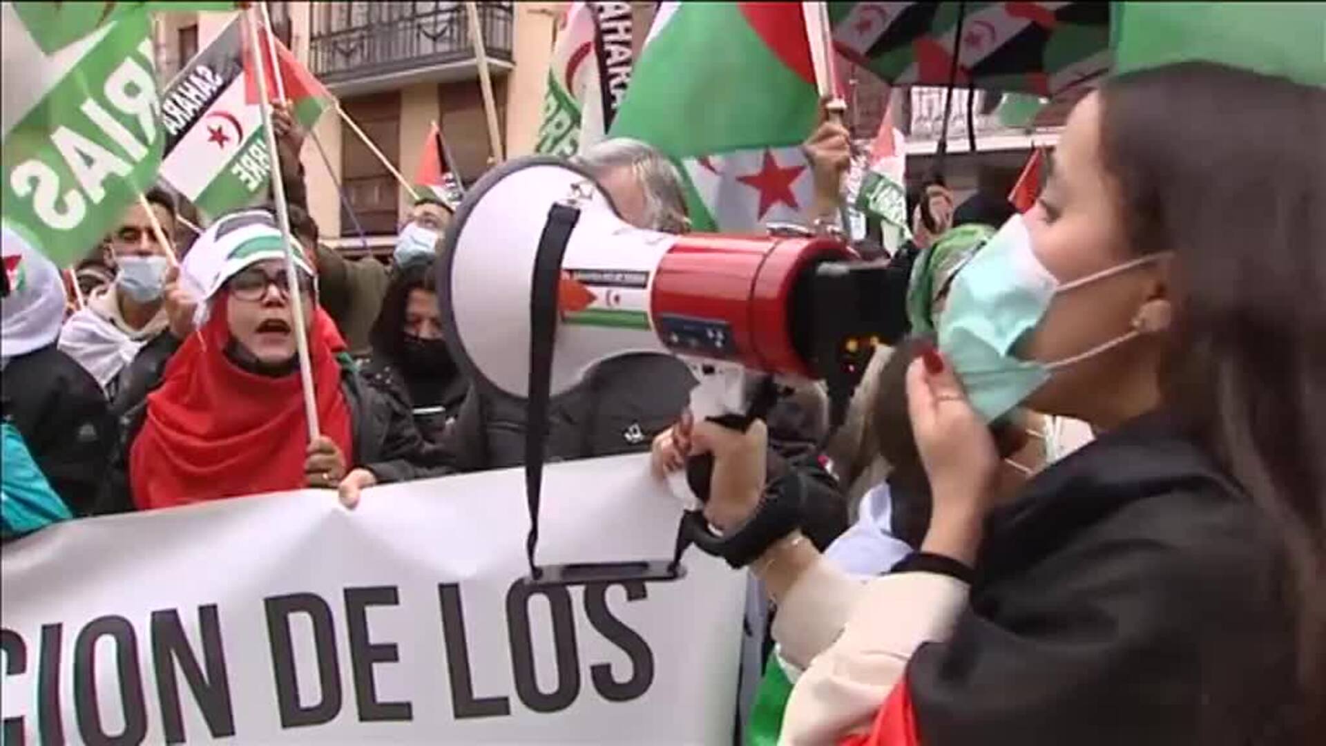 Multitudinaria concentración en Madrid por el pueblo saharaui