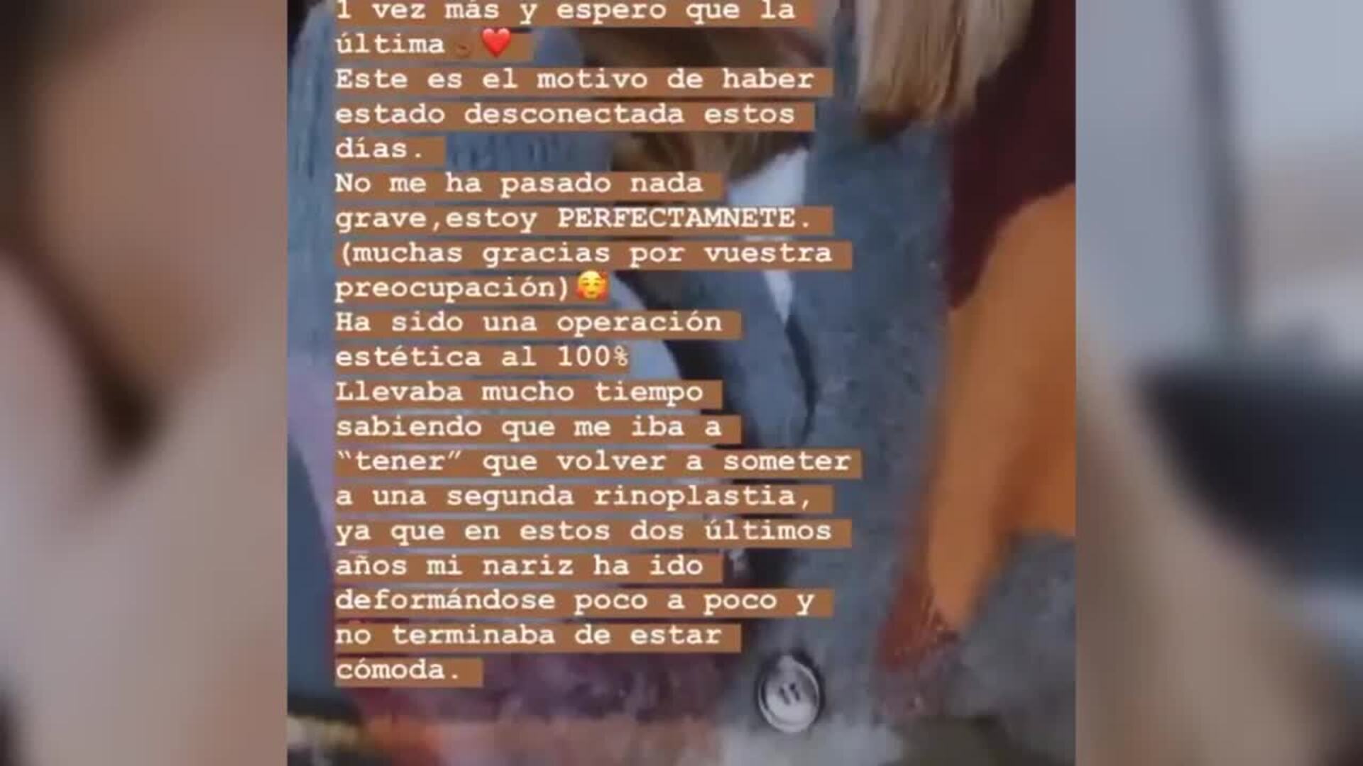 María Pombo explica los motivos de su operación