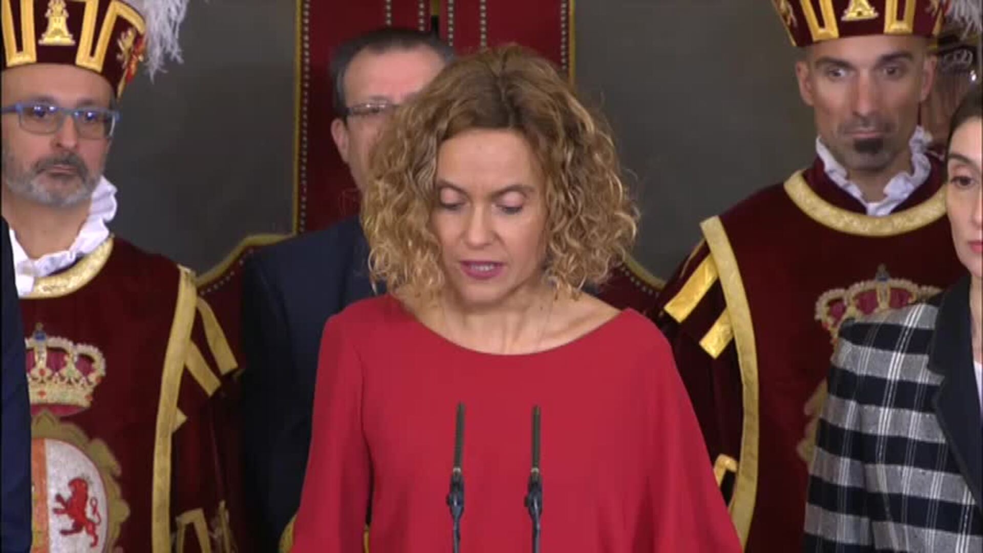 Un corrillo entre Iglesias, Espinosa de los Monteros y Arrimadas, anécdota del Día de la Constitución