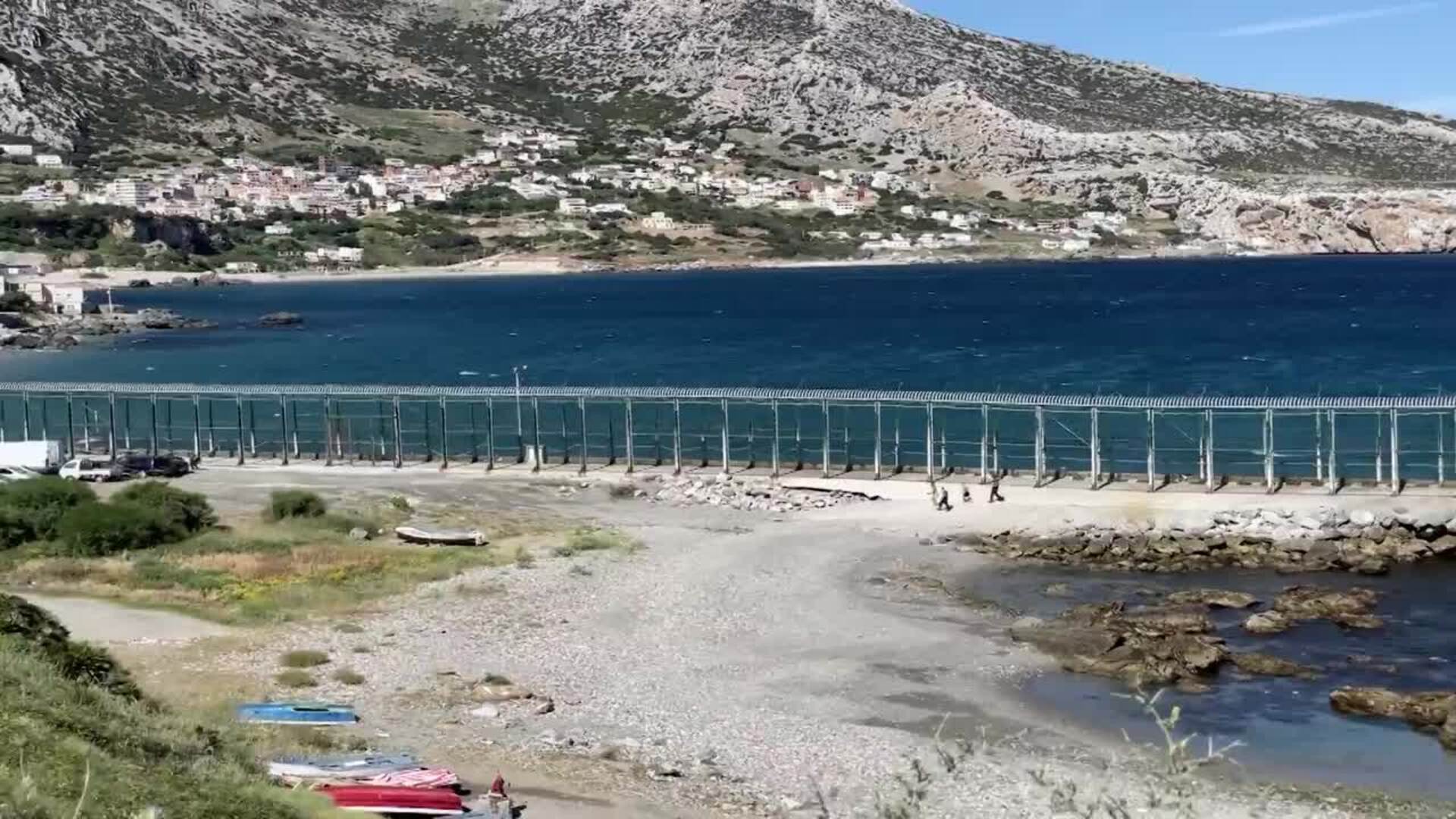 Llegada marroquíes a las playas de Ceuta