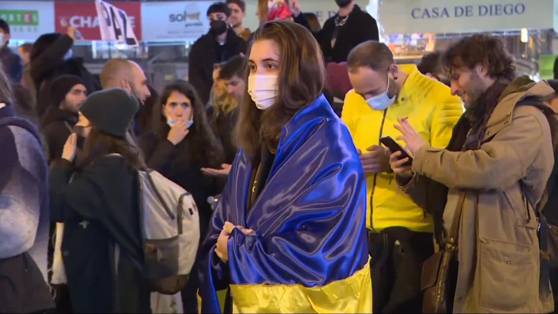 Centenares de personas se manifiestan en Madrid contra la guerra de Ucrania