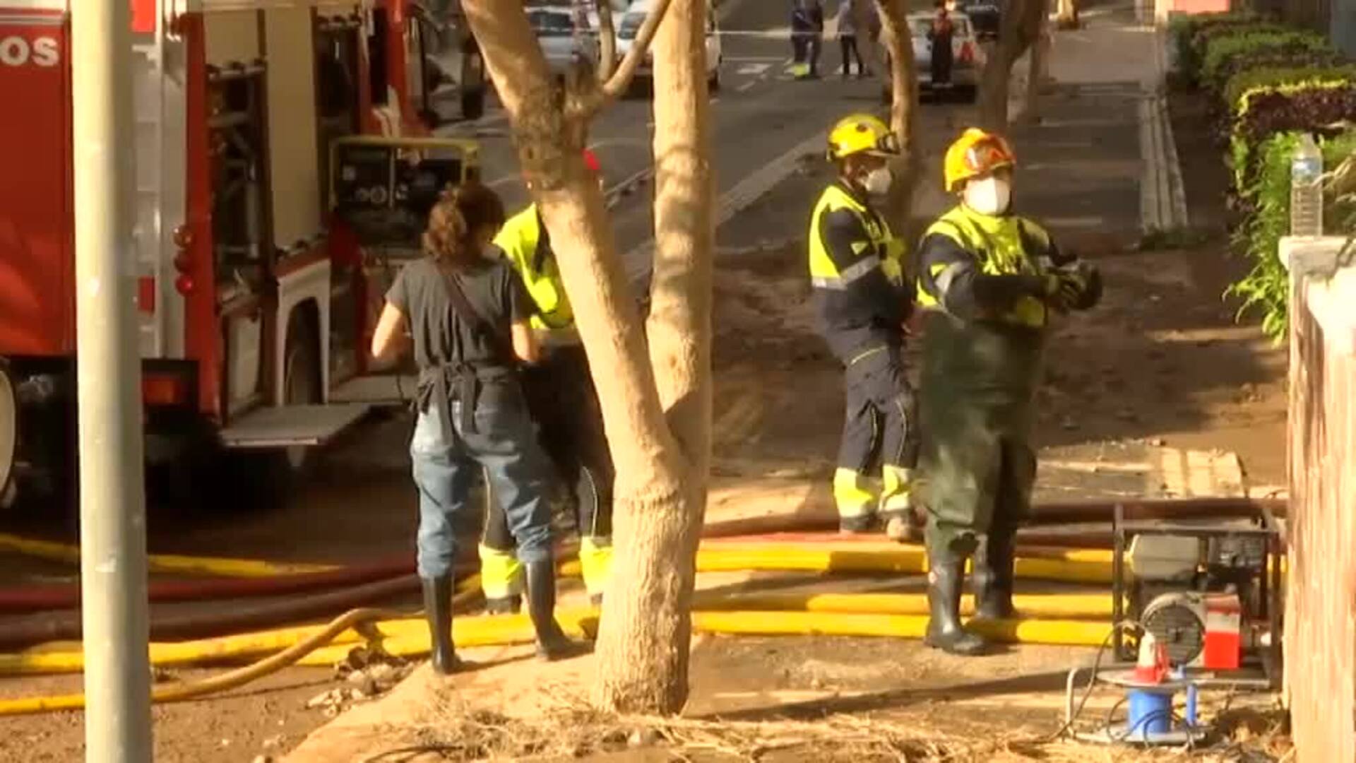 Una tromba de agua sorprende a los vecinos de Arona, Tenerife