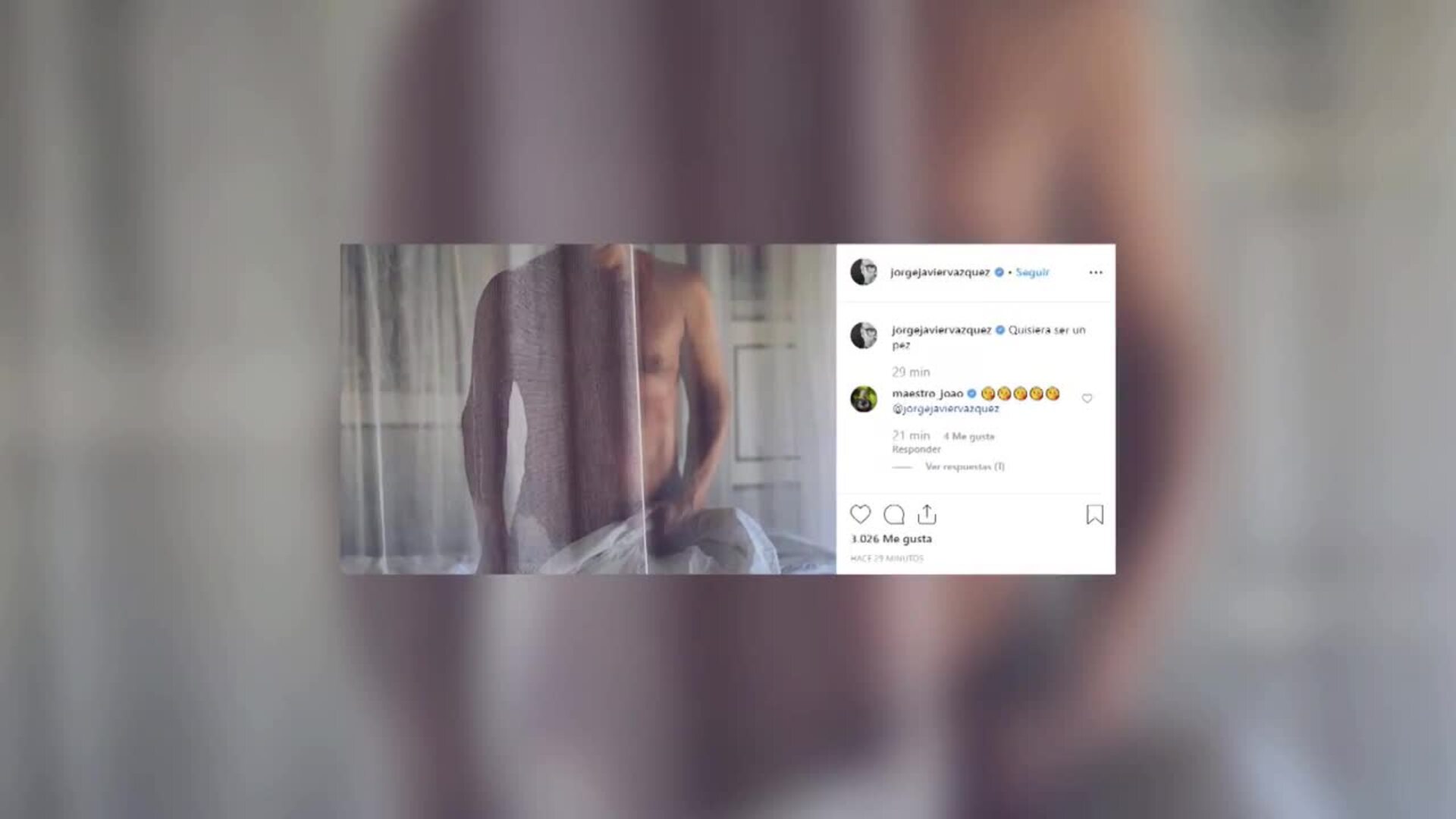 Jorge Javier Vázquez incendia las redes con una sensual fotografía
