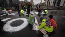 Activistas de Fridays for Future realizan acto de cara a las elecciones europeas