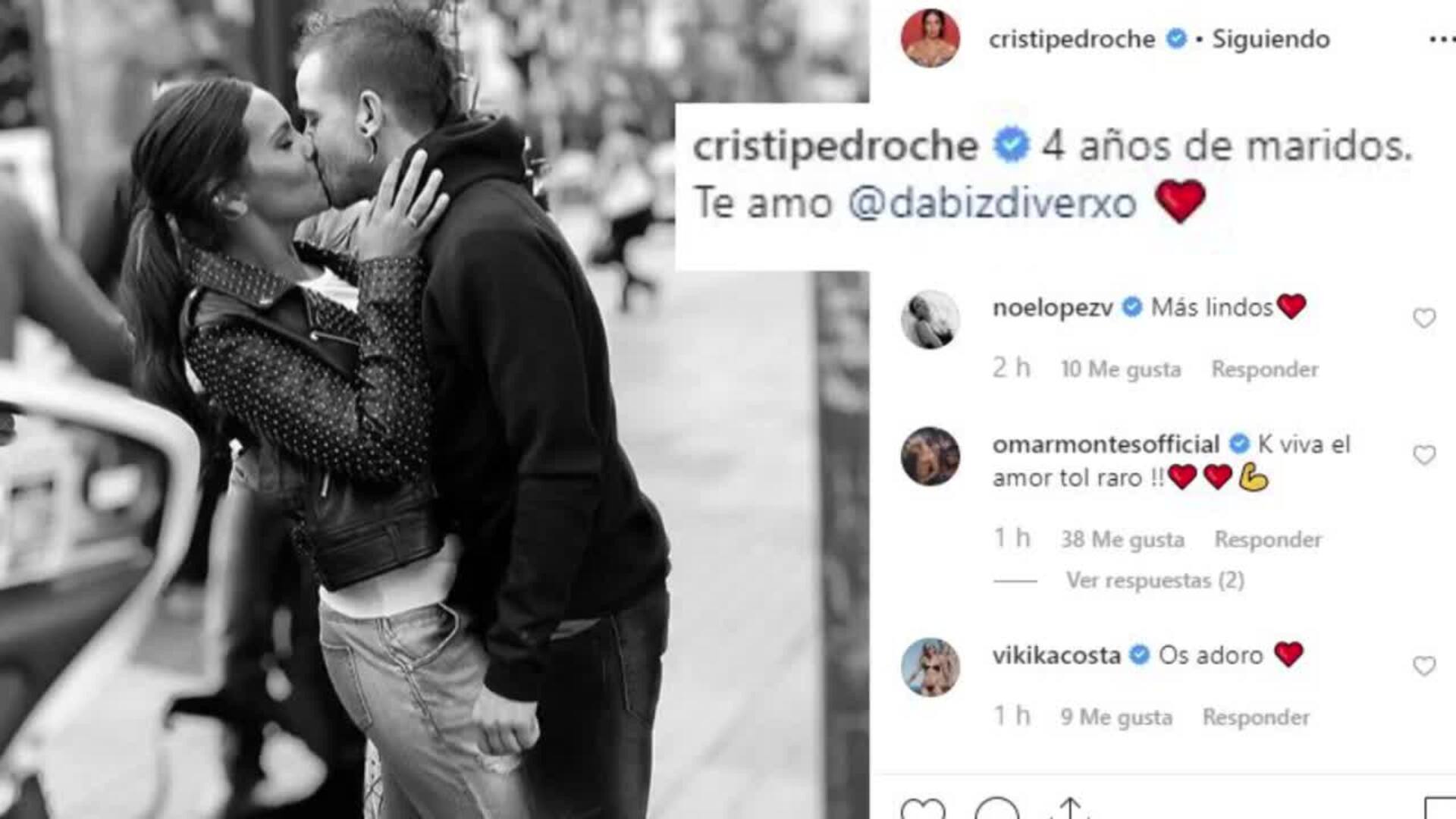 Cristina Pedroche y Daviz Muñoz celebran cuatro años de amor