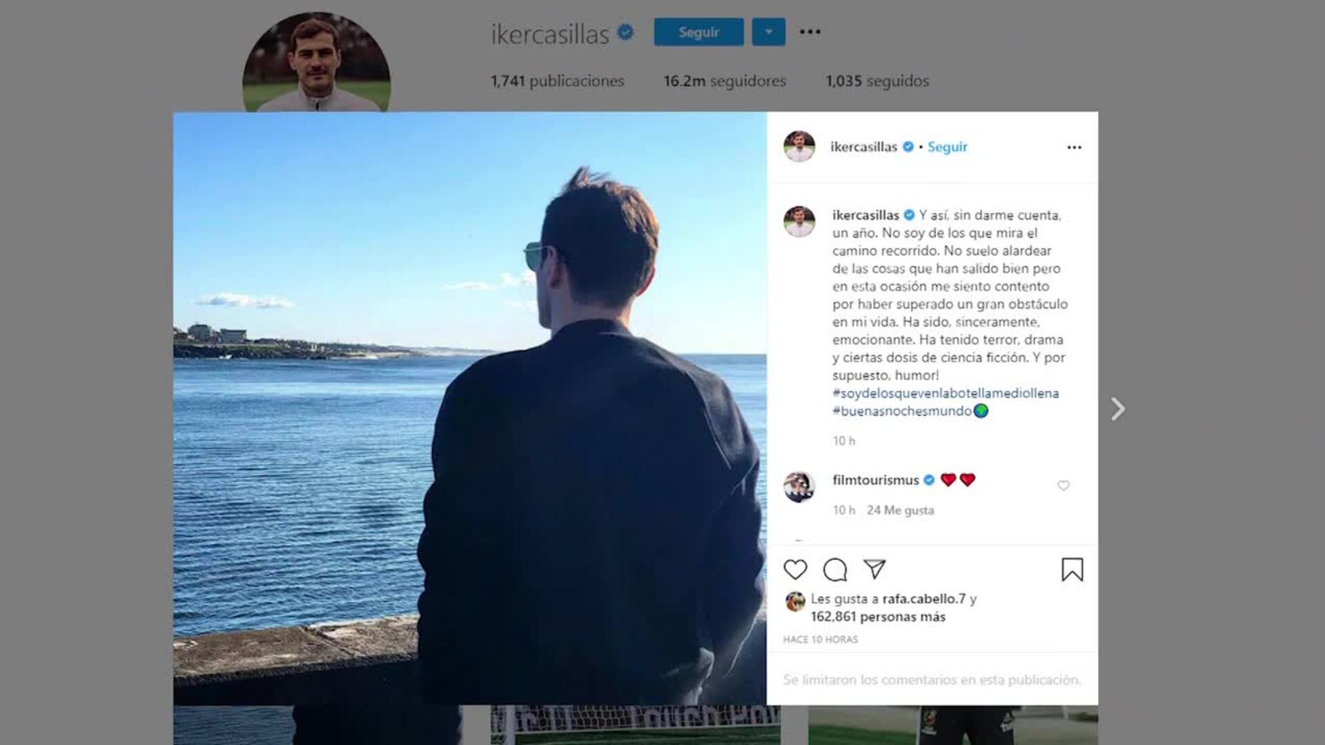 Iker Casillas rememora el &quot;emocionante&quot; año tras su infarto